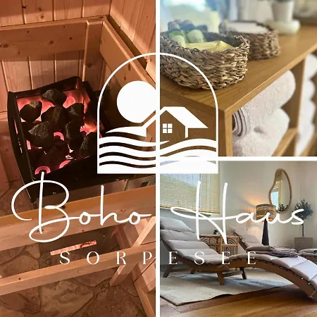 Hébergement de vacances Boho Haus Sorpesee Ferienhaus Mit Privater Sauna, Garten & 2 Baedern Nahe Promenade & Hotel Seegarten *