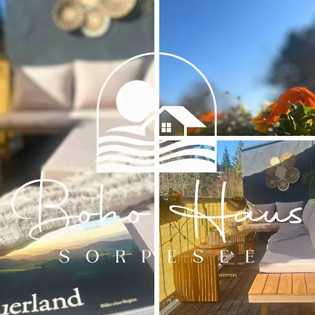 Boho Haus Sorpesee Mit Privater Sauna, Garten & 2 Baedern Nahe Promenade & Seegarten *